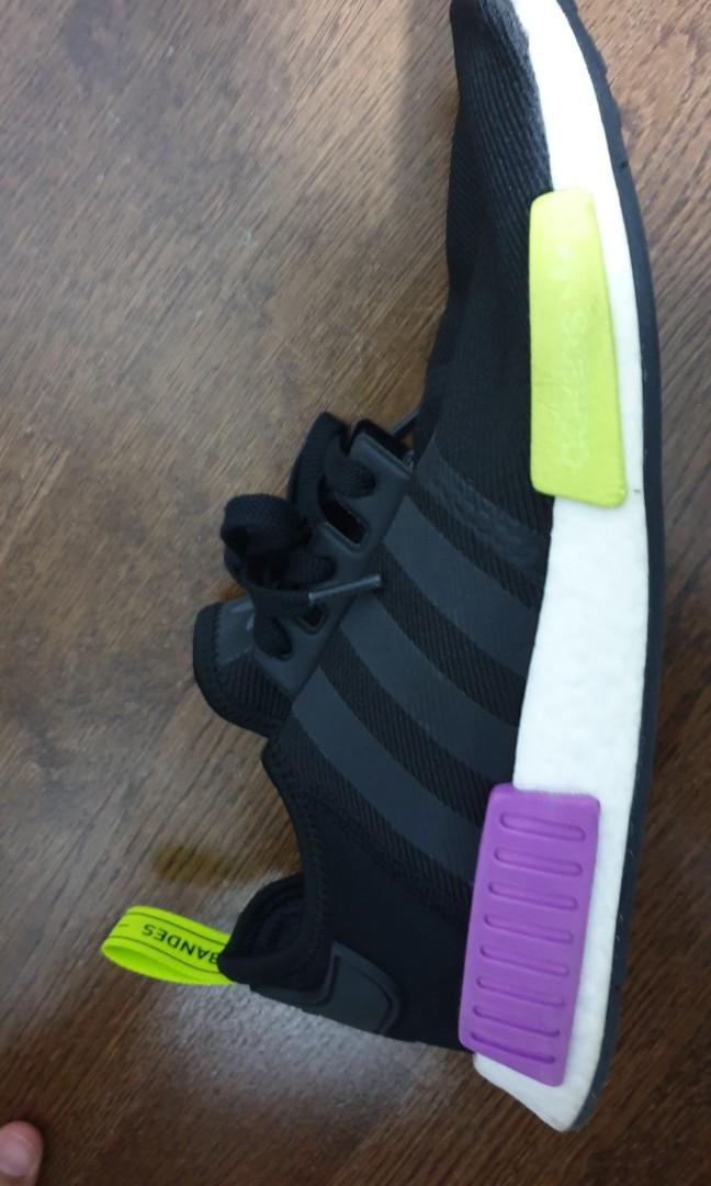 Nmd black 2025 purple green