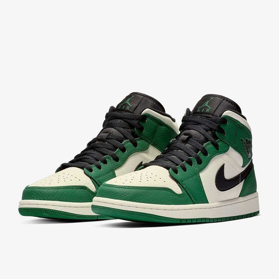 Air jordan 1 mid green shop