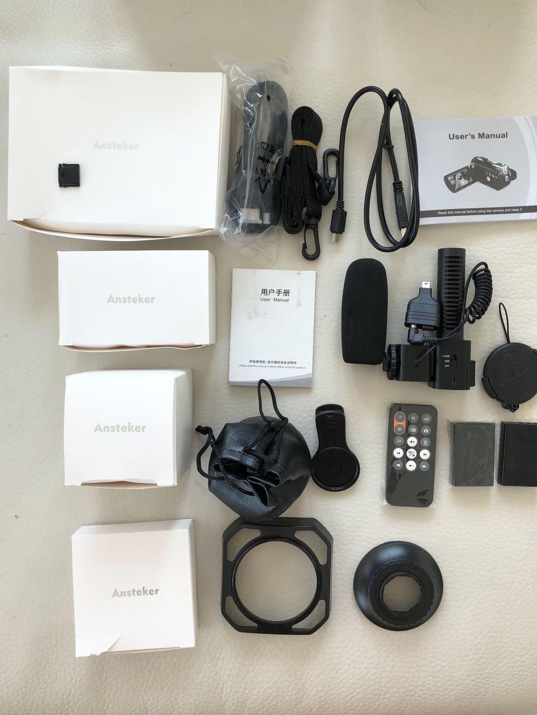 Anstaker Camera Ansteker 4K Ultra HD WIFI Video Camcorder, IR Night Vision, Microphone ...