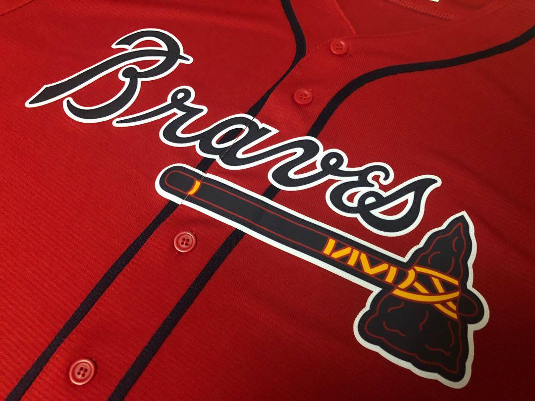 Men's Majestic Navy Atlanta Braves 2019 Alternate Official Cool Base Team  Jersey