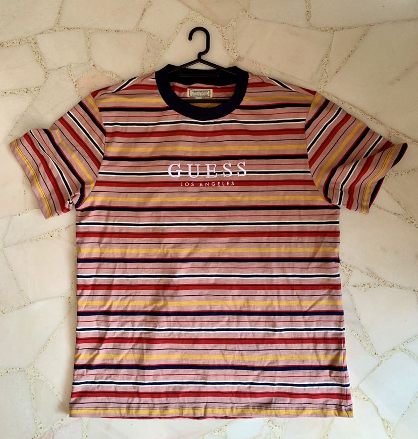 Guess pop 2025 art striped tee
