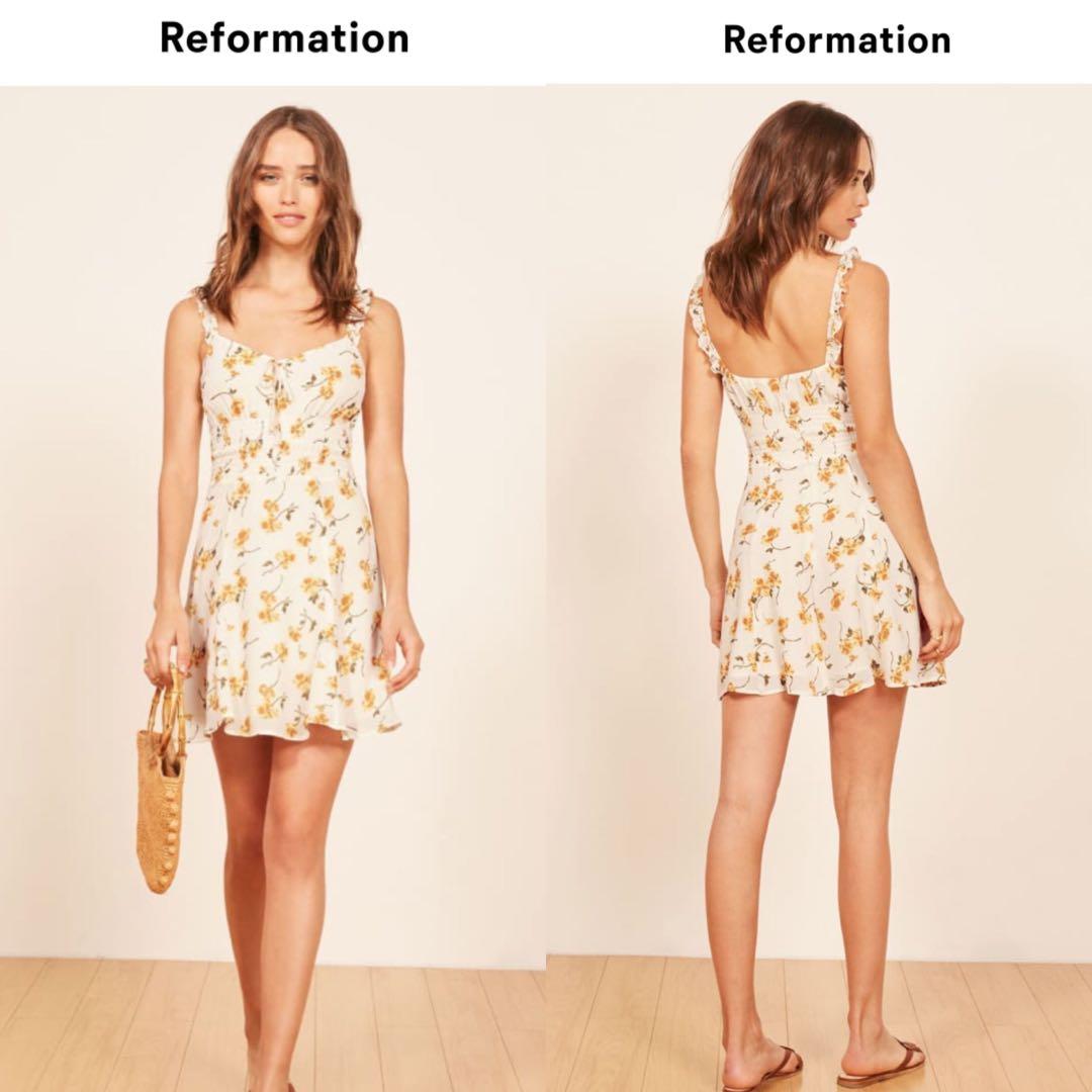 pale yellow floral dress