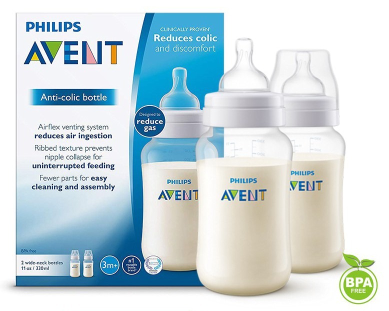 Avent Anti-Colic Bottle 11oz / 330ml Twin Pack (SCF816/27), Babies & Kids, Nursing & Feeding, Breastfeeding & Bottle Feeding on Carousell