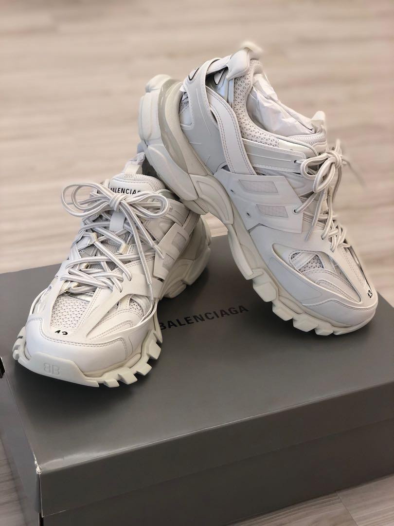 Balenciaga Track 2 Leather Trimmed Nylon Mesh and