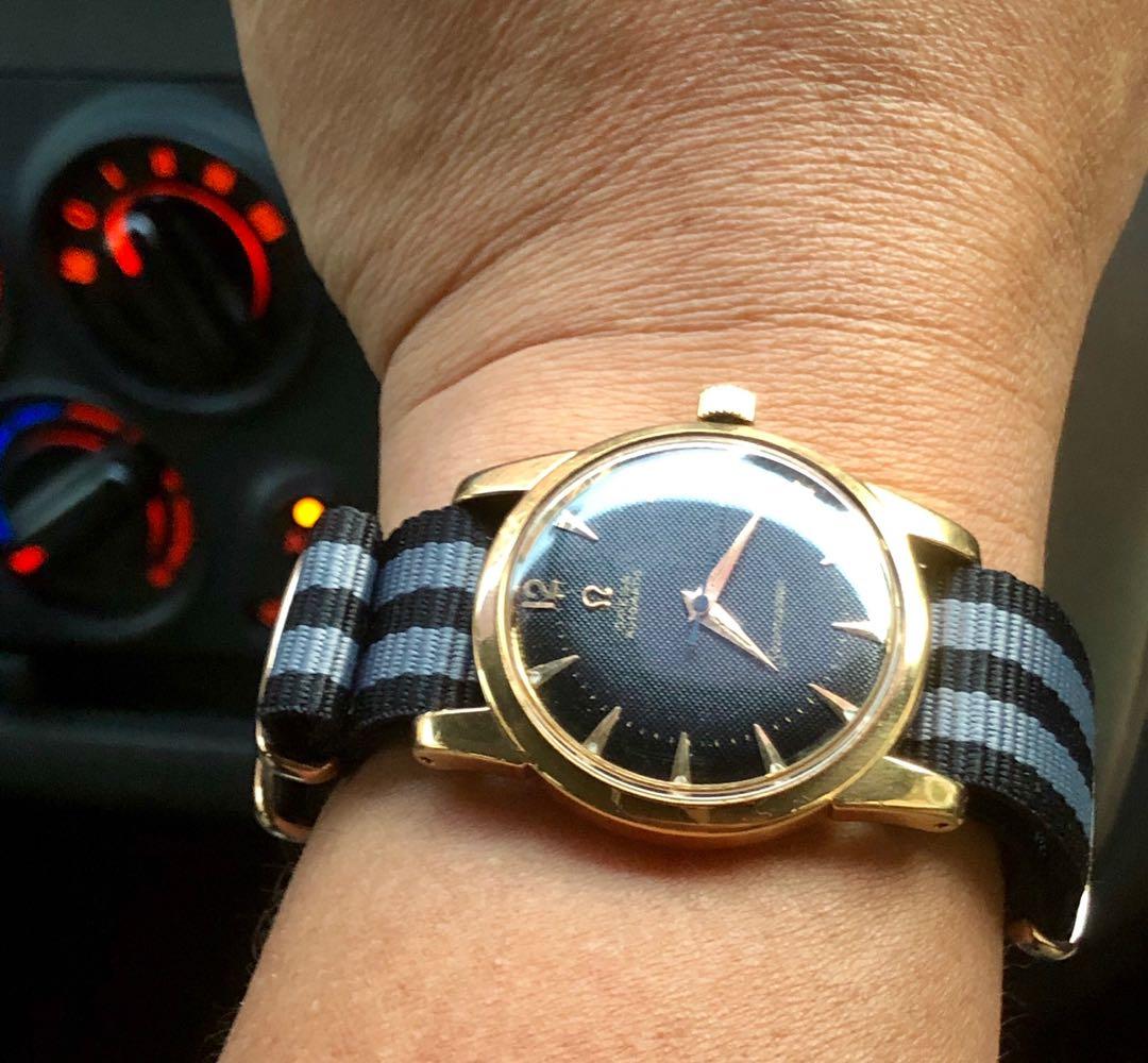 omega seamaster 18k gold watch