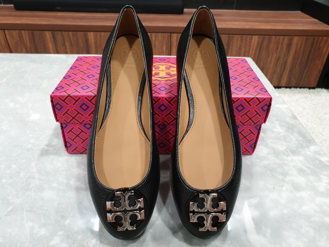 Claire ballet flat tumbled leather tory burch 2025