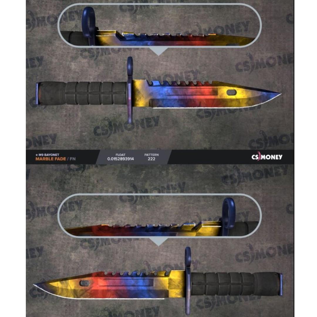 Csgo M9 Bayonet Marble Fade Toys Games Video Gaming In Game Products On Carousell
