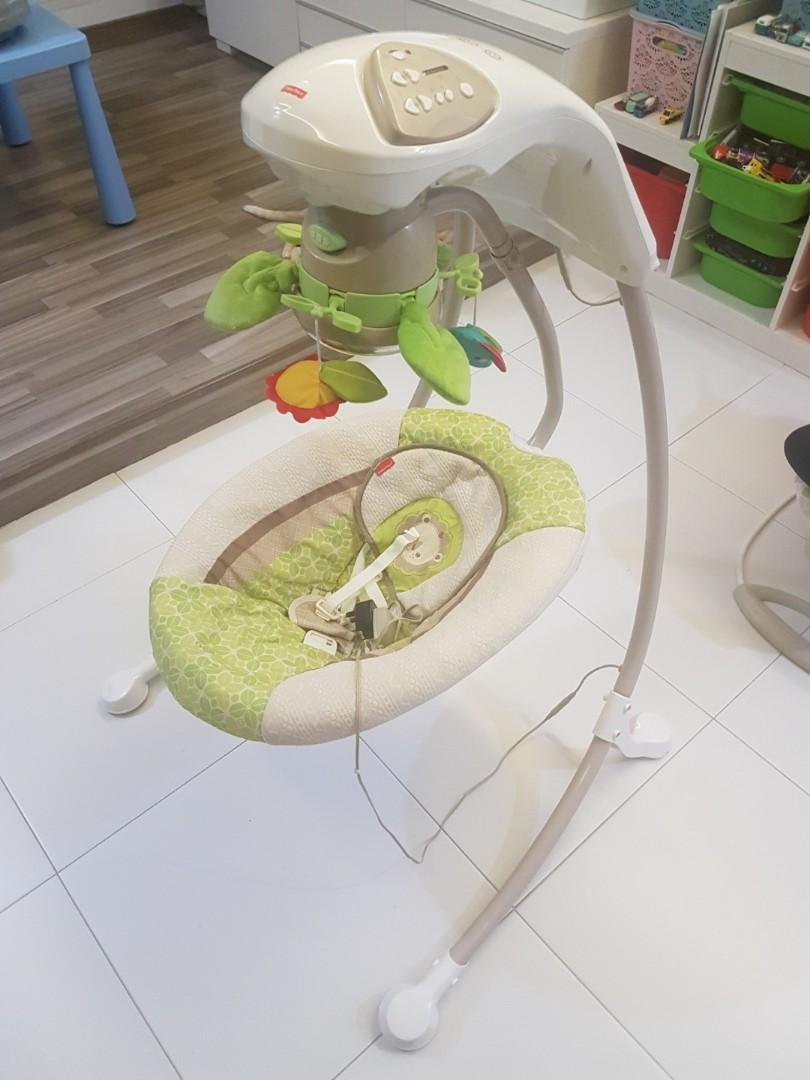 Fisher price deluxe cradle n swing rainforest friends cheap