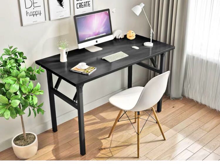 Foldable study table 80cm x 40cm x 74cm, Furniture & Home Living ...