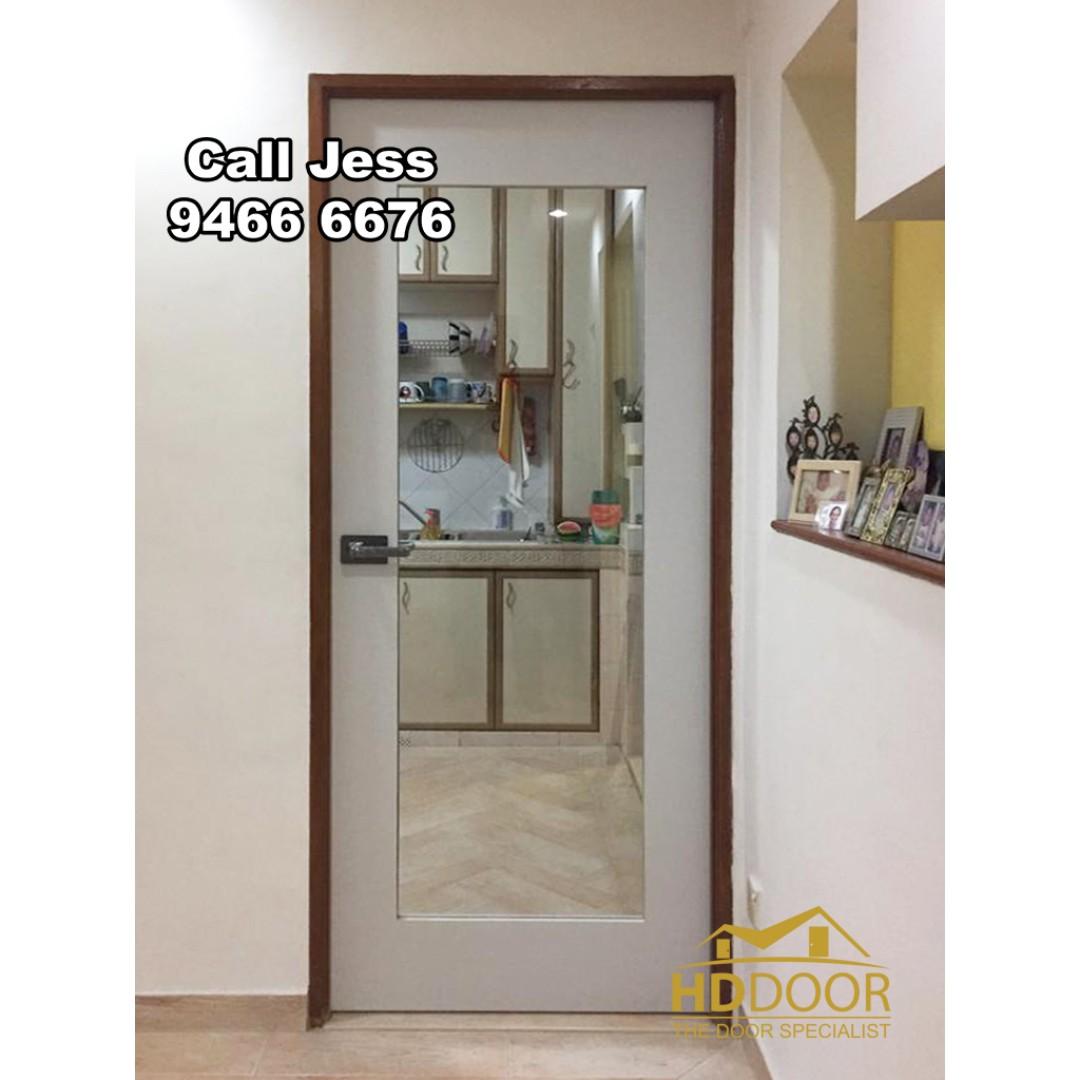 Hdb Full Solid Wooden Door Design As Long As You Want To Draw We Will Make It For You Home Services Renovations On Carousell