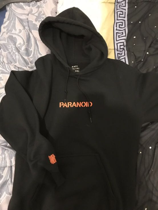 Hoodie ASSC X undefeated paranoid Fesyen Pria Pakaian Baju