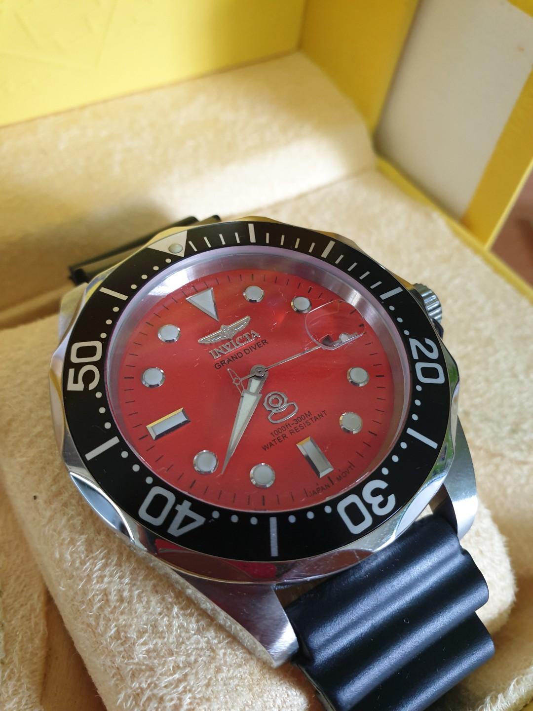 Invicta Grand Diver Orange Dial Men s Fashion Watches