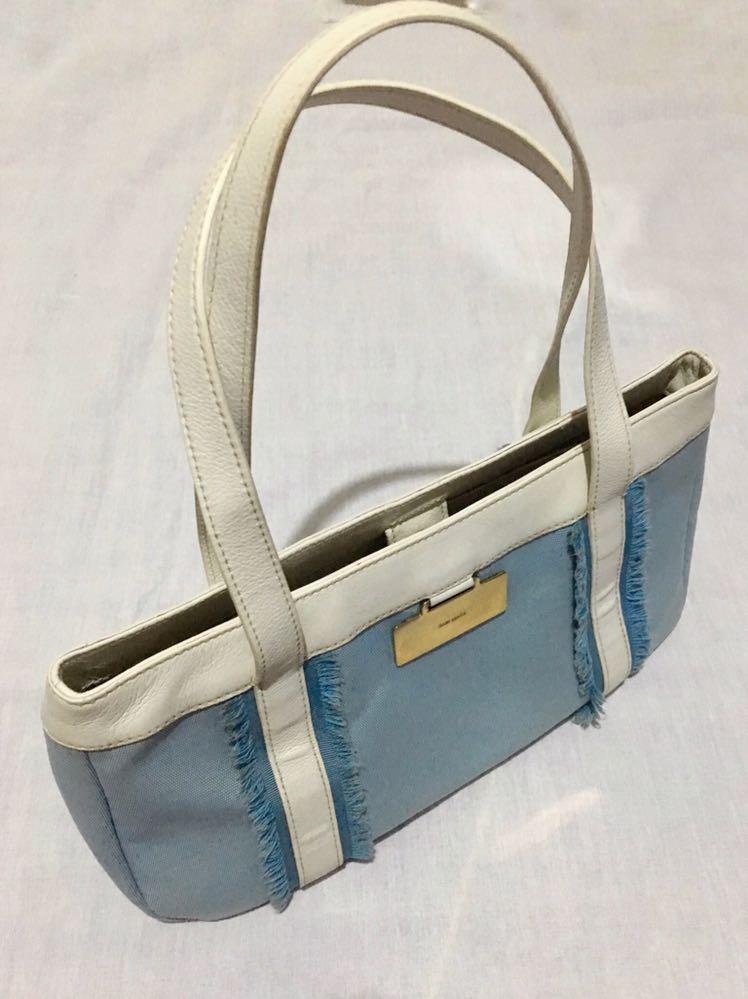 blue and white kate spade bag