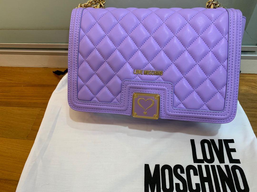 Love moschino purple bag clearance