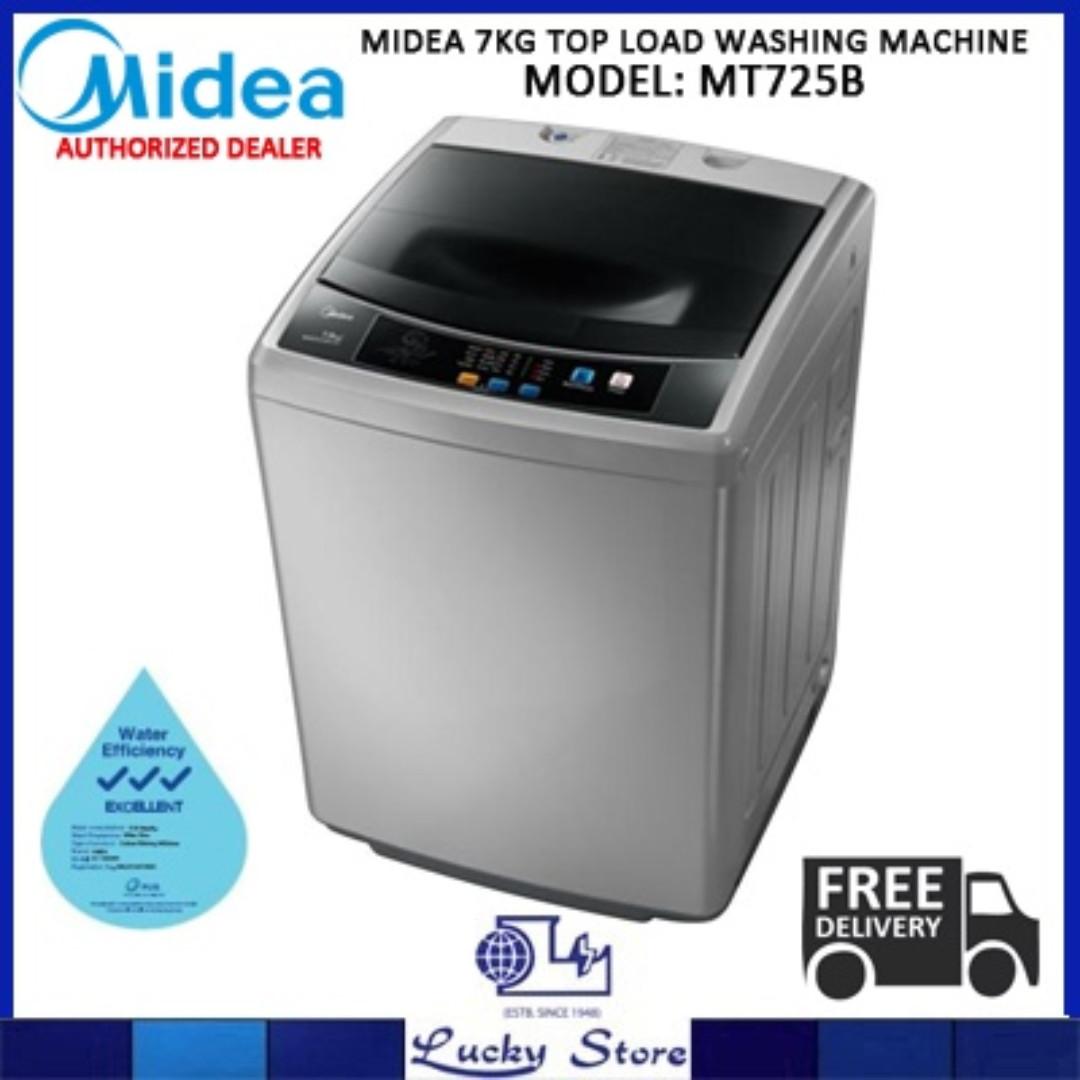 MIDEA 7KG TOP LOAD WASHING MACHINE * MT725B * FREE DELIVERY * 3 TICKS
