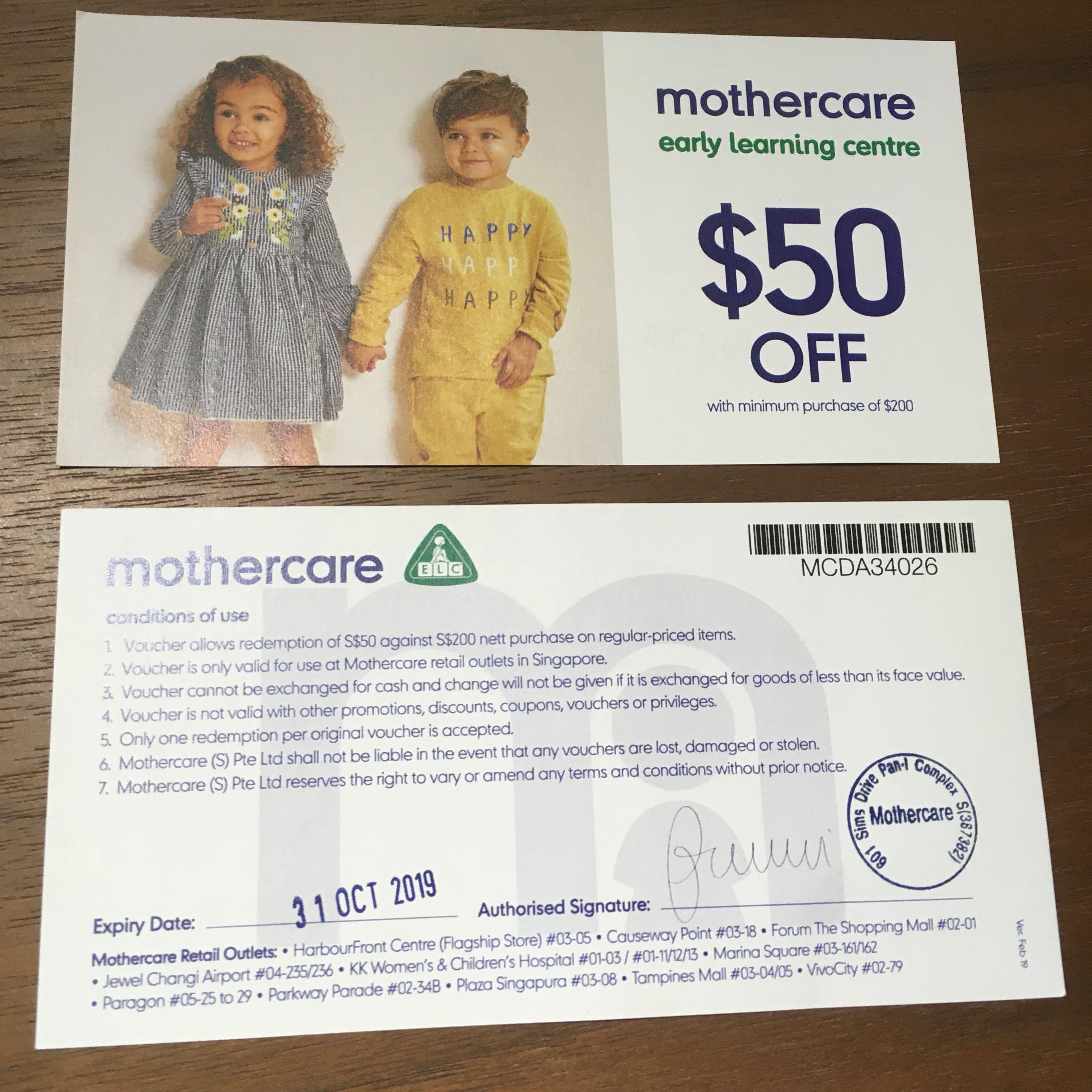 Mothercare Voucher 50 Entertainment Gift Cards Vouchers On Carousell