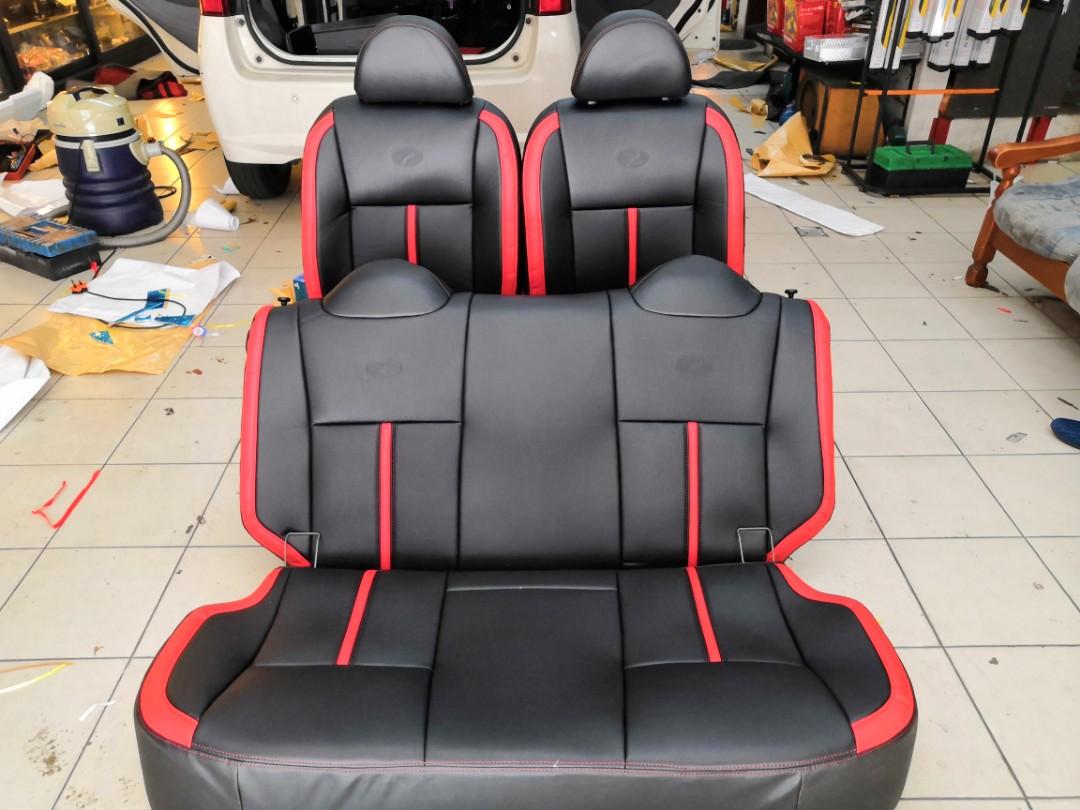 Perodua Bezza Semi leather seat cover Promax design, Auto Accessories