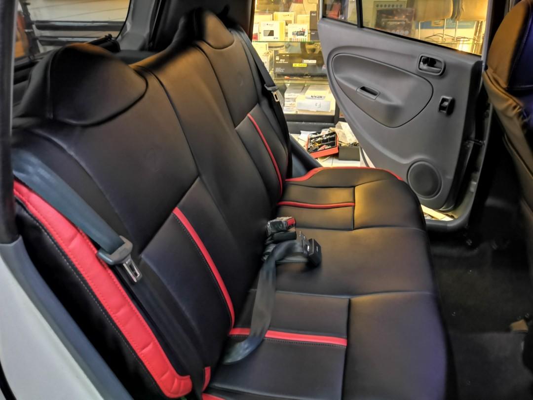 Perodua Bezza Semi leather seat cover Promax design, Auto Accessories