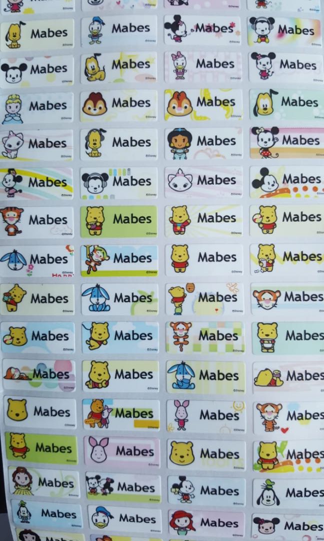 Cartoon name cheap stickers singapore
