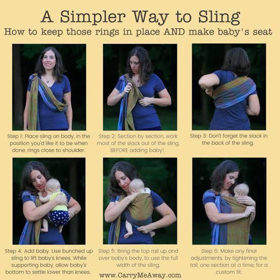 Ring Sling (Category: Carriers & Slings) located in Tanza. Submitted by absolutefab (Listing ID 245964181, Image 2). Description: Bought at SM dept store for 1,350 Perfect for newborn up to one year old and beyond Good as new .