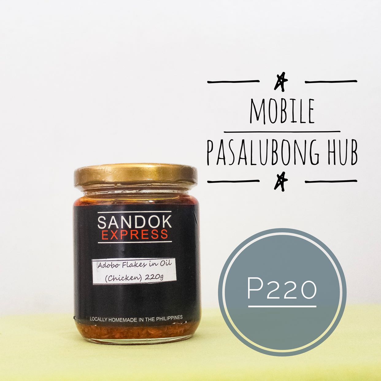 Sandok Express Chicken Adobo Flakes in Oil (220g), Food & Drinks