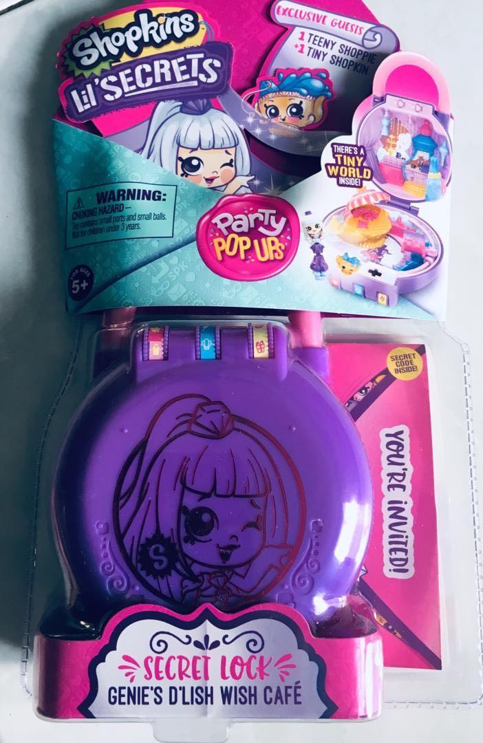 Shopkins Lil Secrets Party Pop Ups Secret Lock Genie/'s Delish Wish Cafe New