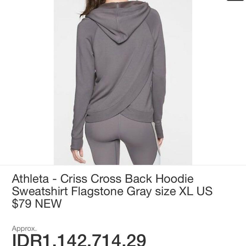 athleta criss cross back hoodie