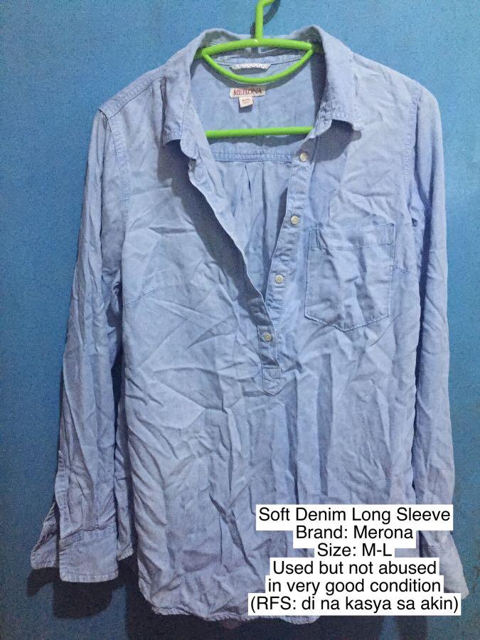 Soft Denim Long Sleeve (Category: Longsleeves) located in Malabon City. Submitted by cathyardiente (Listing ID 245984320, Image 1). Description: .
