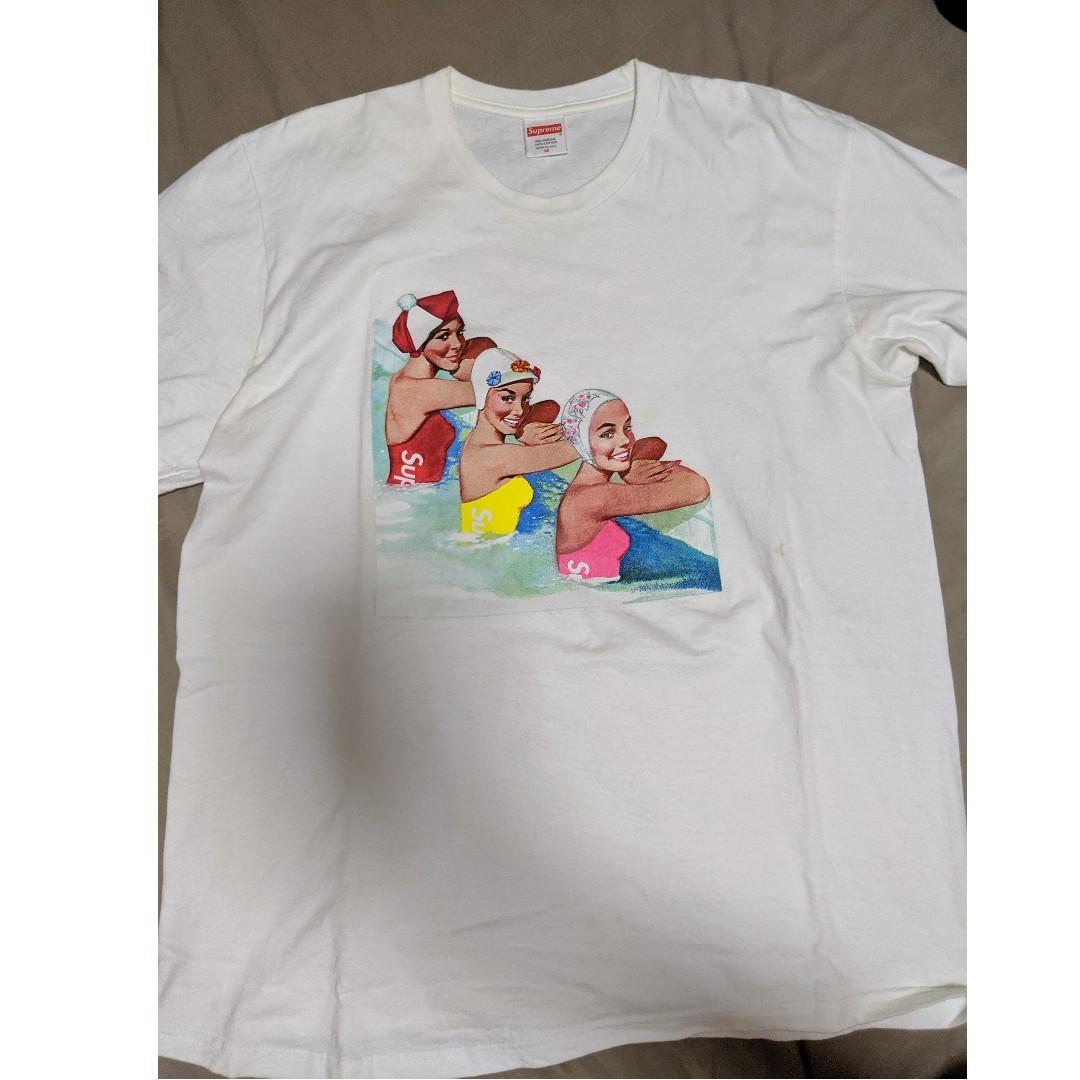 supreme swimmers tee white
