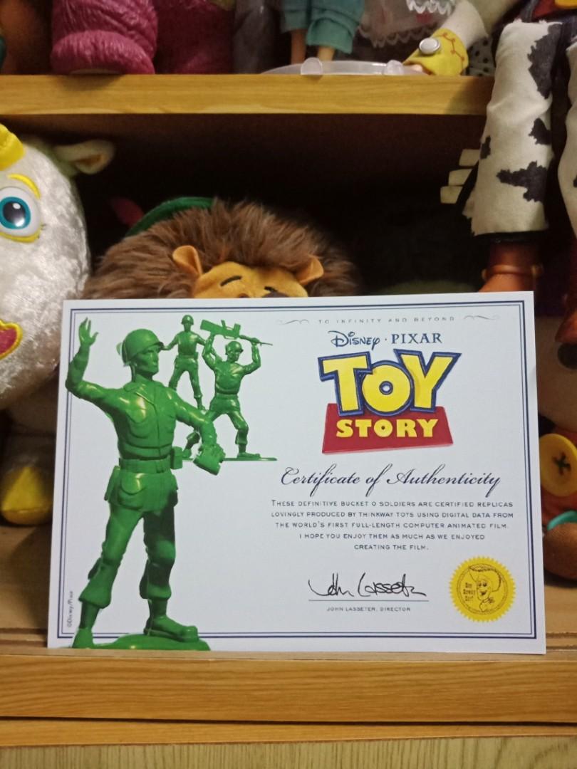 Toy Story Certificate Card Bucket O Soldier Signature collection