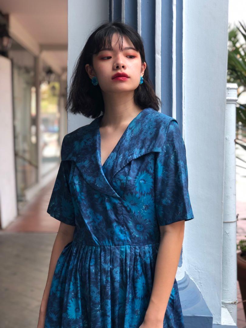 1950s shawl deals collar dress