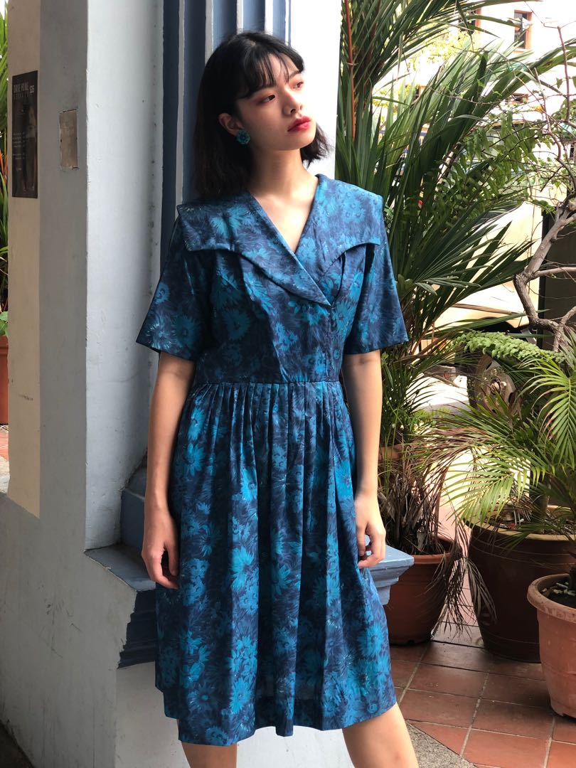 1950s shawl new arrivals collar dress