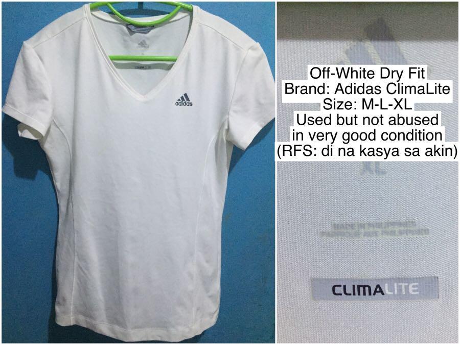 Adidas White Dry Fit Shirt (Category: Activewear) located in Malabon City. Submitted by cathyardiente (Listing ID 245981643, Image 1). Description: .