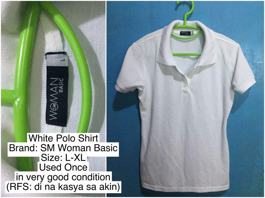 White Polo Shirt (Category: Shirts) located in Malabon City. Submitted by cathyardiente (Listing ID 245980492, Image 1). Description: Shipment c/o buyer.