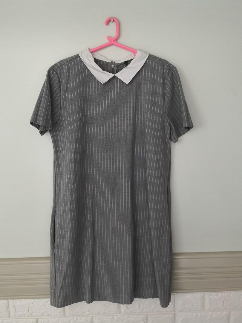 zara pinstripe dress