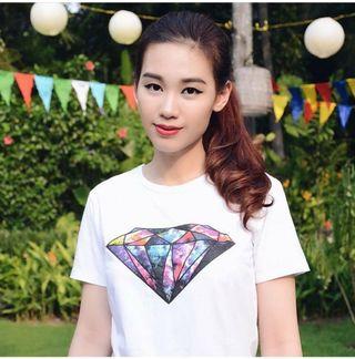 Tumblr tee diamond / kaos cewek murah
