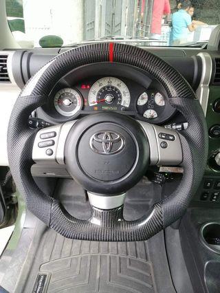 FJ Cruiser Carbon Steering Wheel TRD with leather optional alcantara Toyota