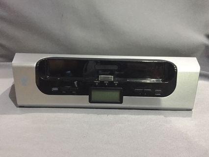 Ipod dock speaker with clock for sale
