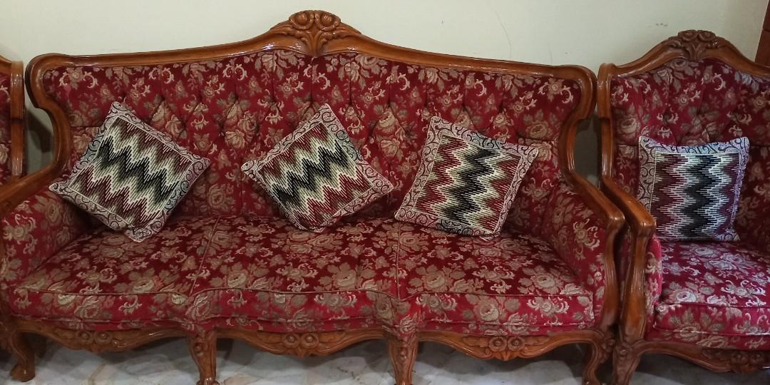 6 Seatter Safa Set With Chairs Antique Old Style Furniture