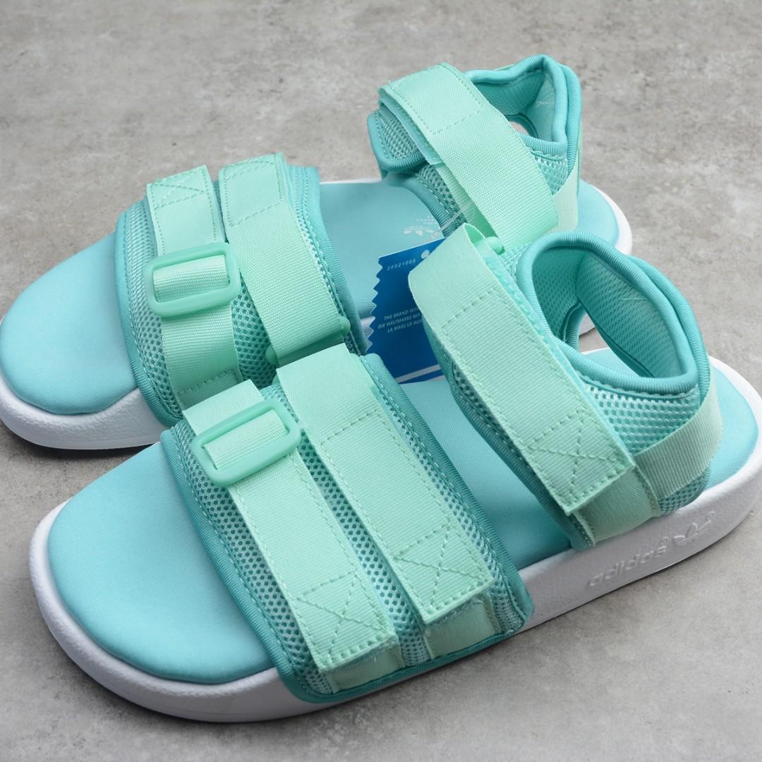 adidas slippers mint green