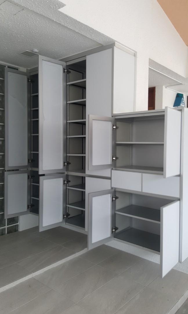Aluminium Shoe Storage Cabinet Outdoor Home Services