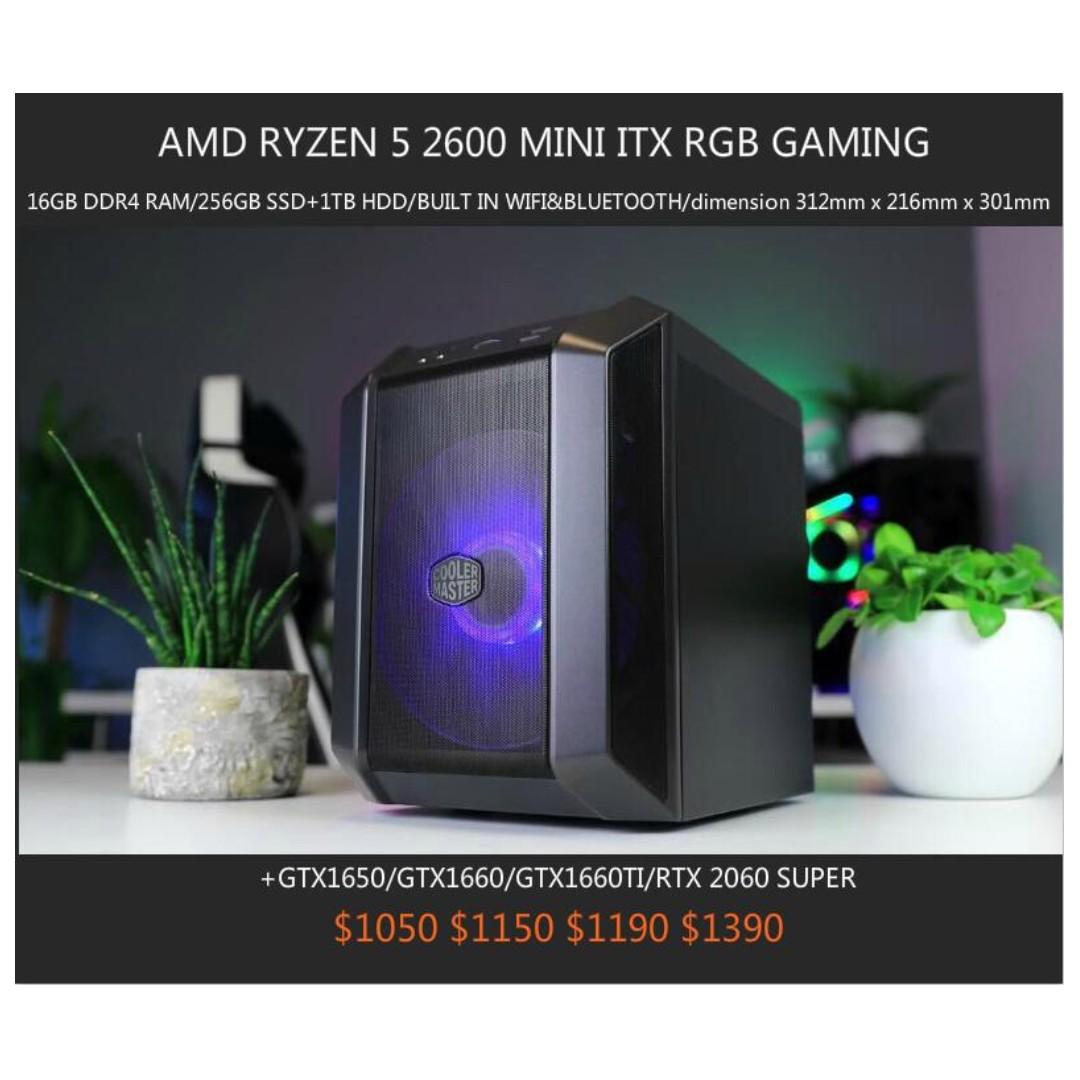 Amd Ryzen 5 2600 Rgb Mini Itx Sff Gaming Custom Desktop Pc With Nvidia Gtx1650 1060 1660ti Rtx2060 Super Build To Order Electronics Computers Desktops On Carousell