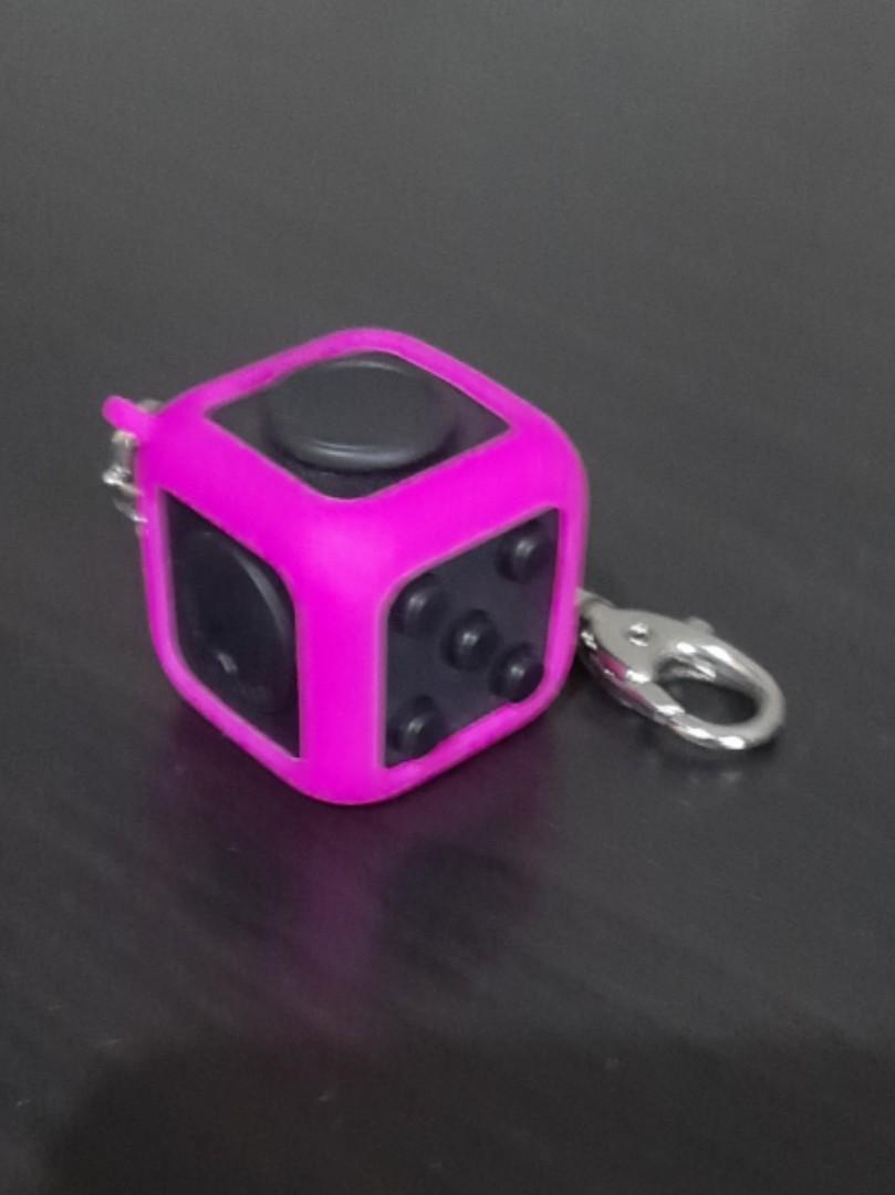 Bundle Original Fidget Cube Limited Edition In Midnight Black Prism Keychain In Pink Hobbies Toys Toys Games On Carousell