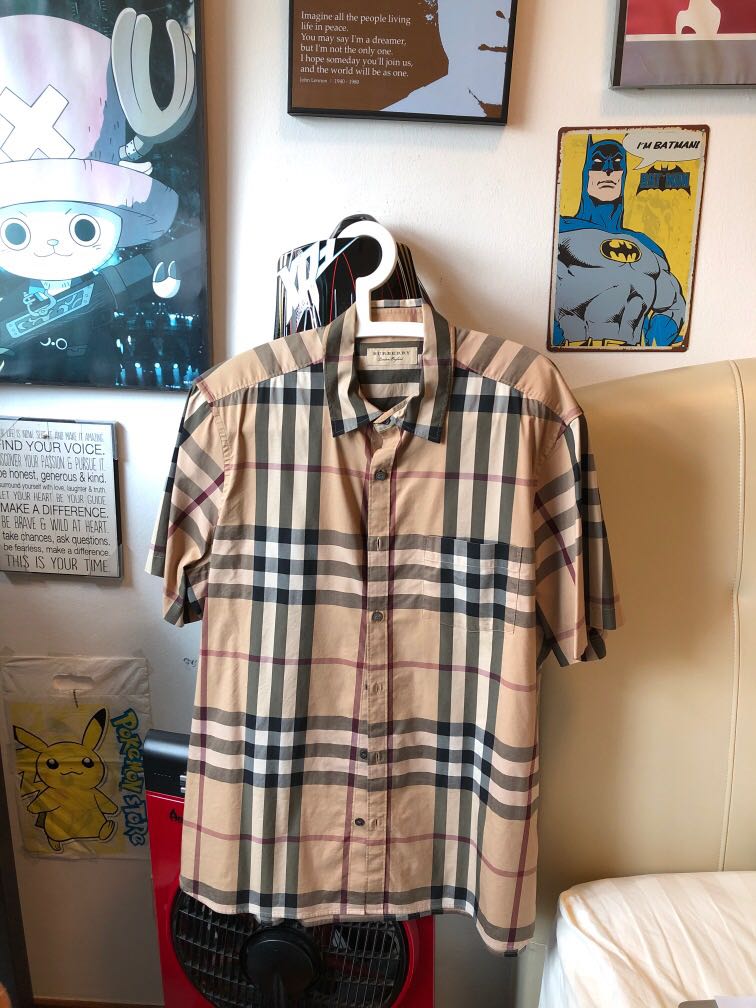 Short sleeve burberry shirt on sale