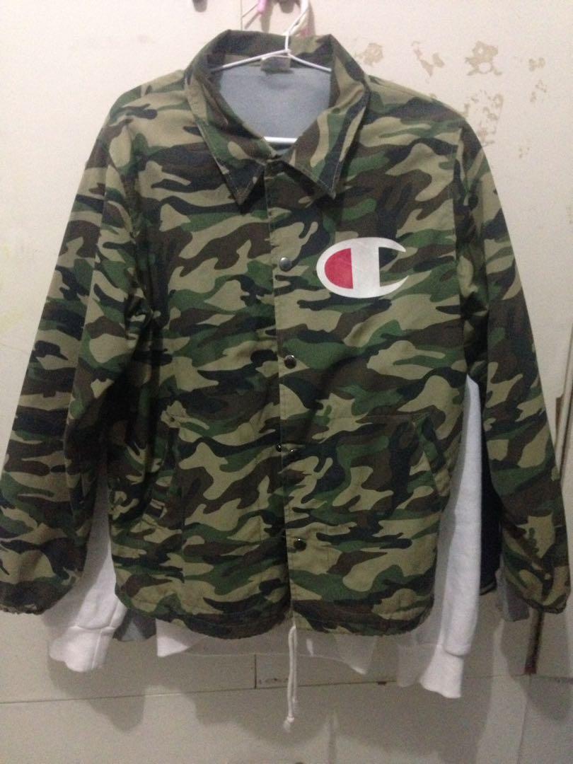 Champion camo coach jacket cheap