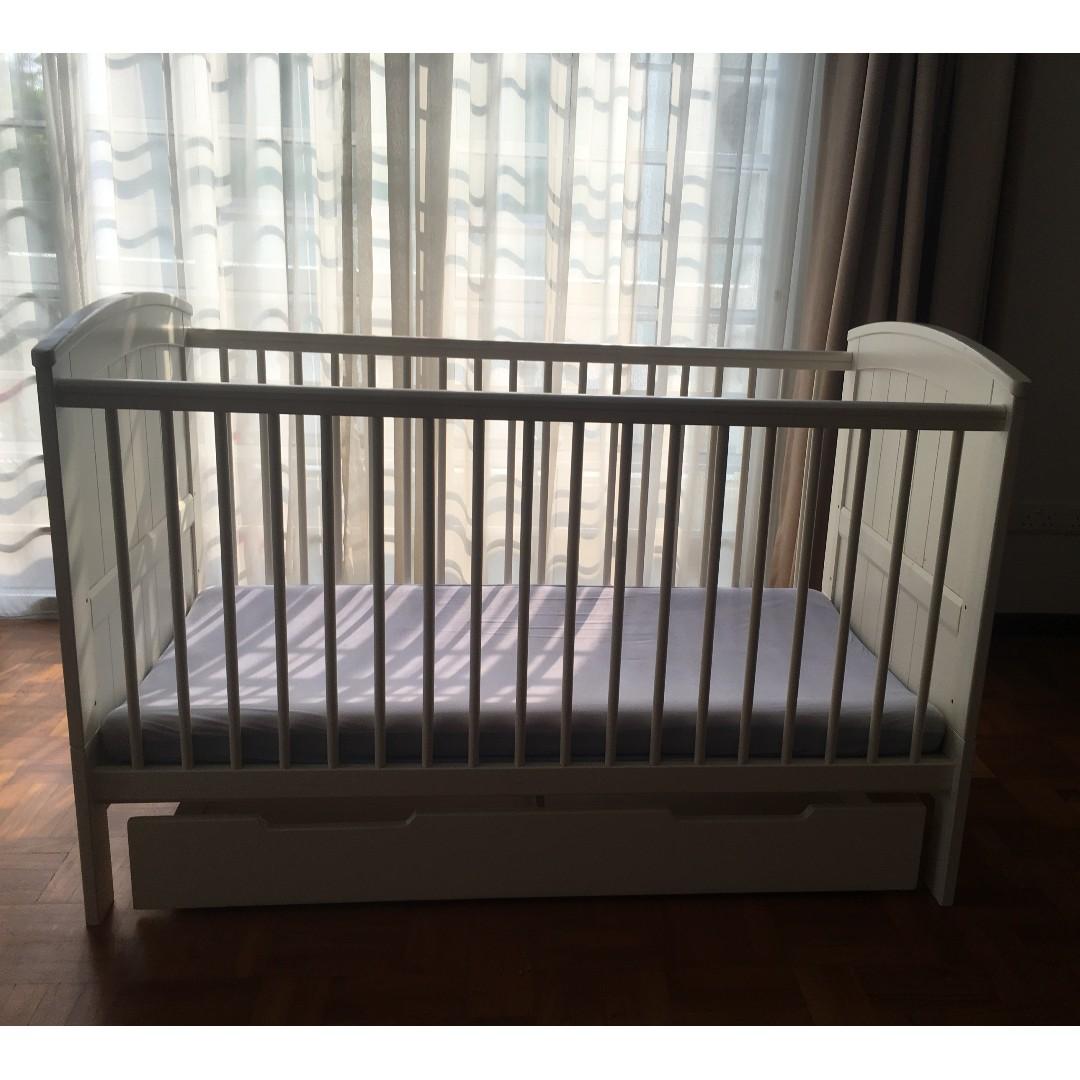cot bed with under drawer storage