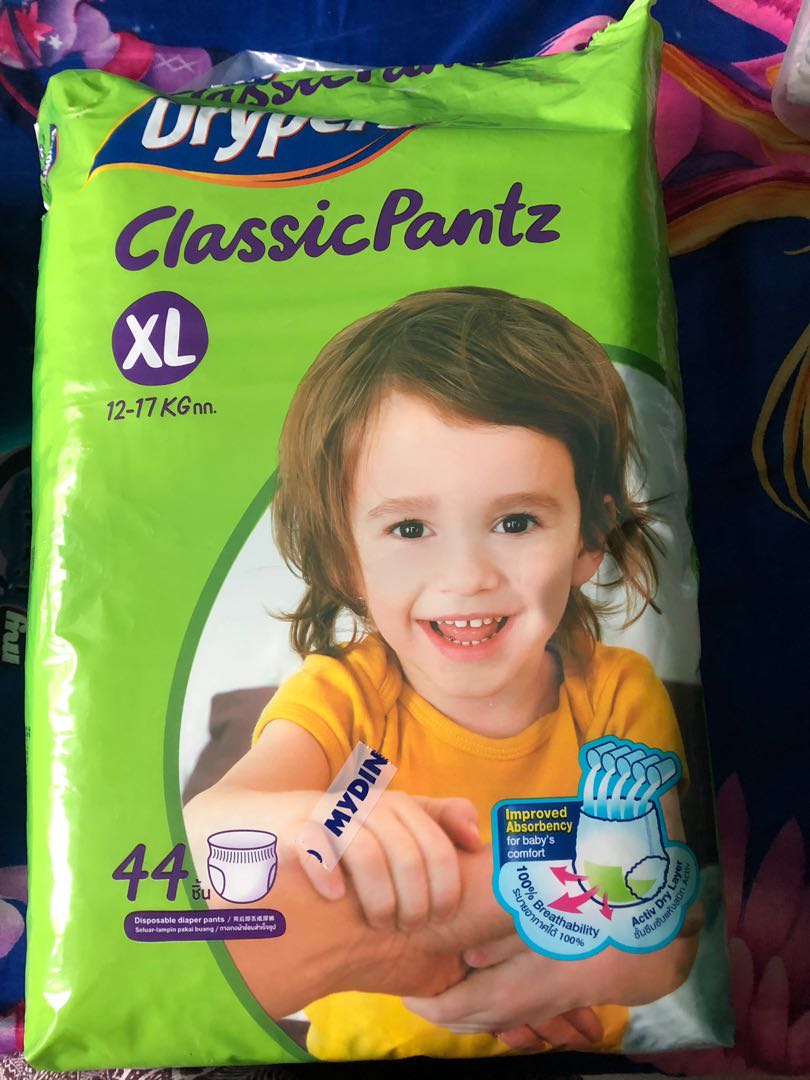 Drypers Drypantz Xl Classic Babies Kids Bathing Changing Diapers Baby Wipes On Carousell