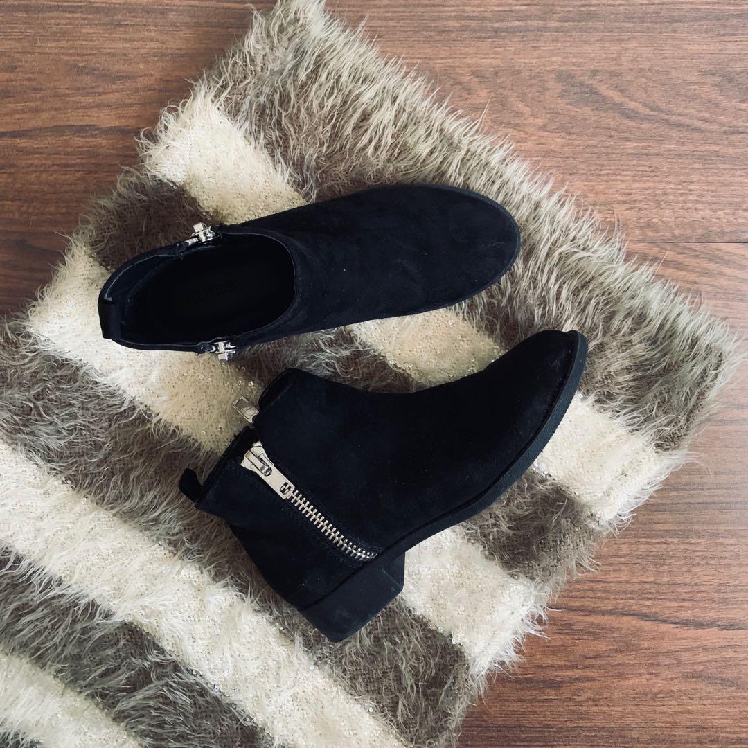 Forever 21 Faux Suede Ankle Boots Women s Fashion Footwear