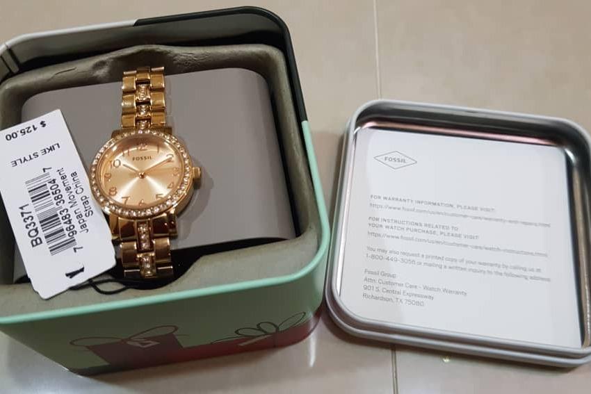 Fossil Shae Mini Three Hand Stainless Rose Gold Tone Steel Watch BQ3371 Fossil Ladies Watch BQ3371