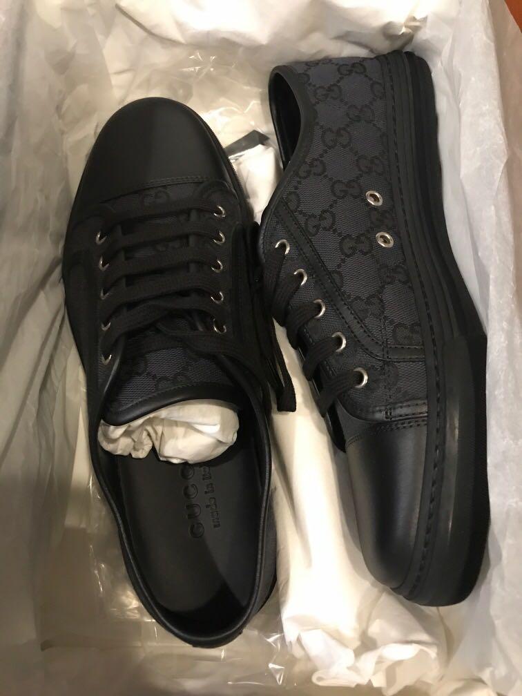 gucci all black sneakers